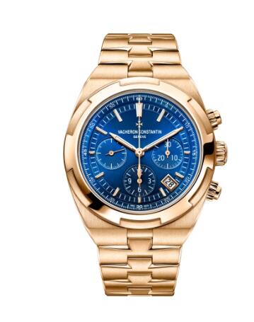 Vacheron Constantin Overseas Chronograph Pink Gold Blue Replica Watch 5520V/210R-B952