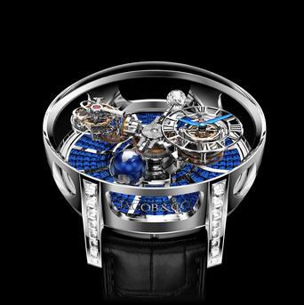 Jacob & Co. Astronomia Tourbillon Baguette Blue Sapphires replica watch AT800.30.BD.BB.A