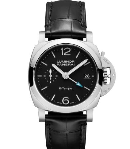 Panerai Luminor Quaranta BiTempo Stainless Steel Replica Watch PAM01365