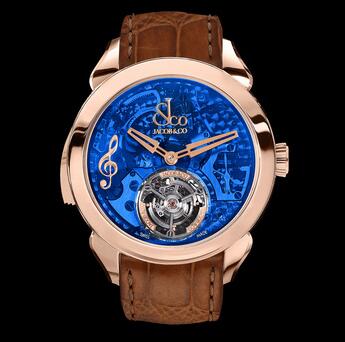 Jacob & Co. Palatial Flying Tourbillon Minute Repeater Rose Gold (Blue Mineral Crystal) PT500.40.NS.OB.A Replica Watch